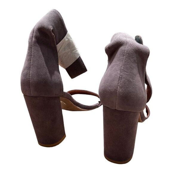 Jeffrey Campbell Heel Holvey Women's 9.5 Sandals Gray Block Ankle Strap Open Toe - Picture 8 of 12